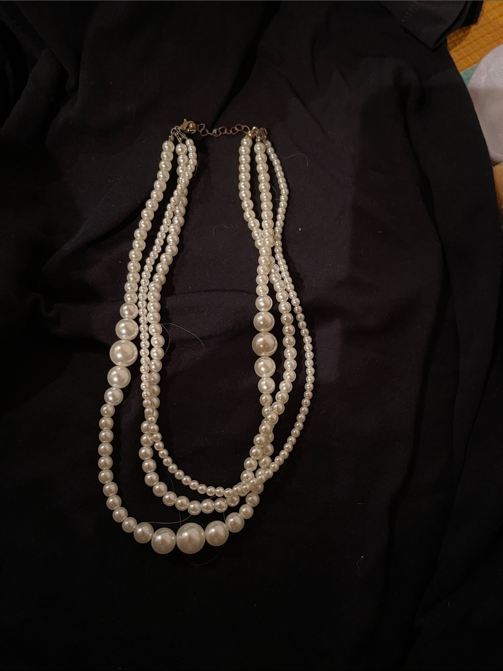 Classic Multi-Strand Pearl Necklace in White